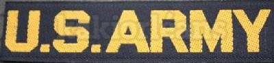 Ecusson tissé U.S. ARMY noir.