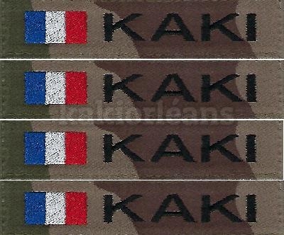 Lot de 4 Bandes Patronymiques Camo CE avec drapeau France