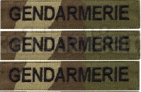 Lot de 3 bandes patronymiques sur fond camo Centre Europe