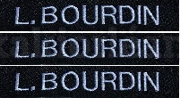 Lot de 3 Bandes Patronymiques sur fond tissu Noir