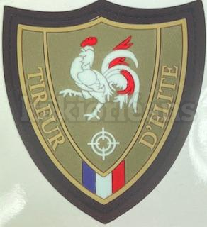 Autocollant tireur d'élite français avec coq