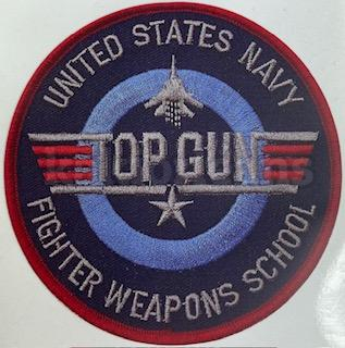 Autocollant TOP GUN effet broderie